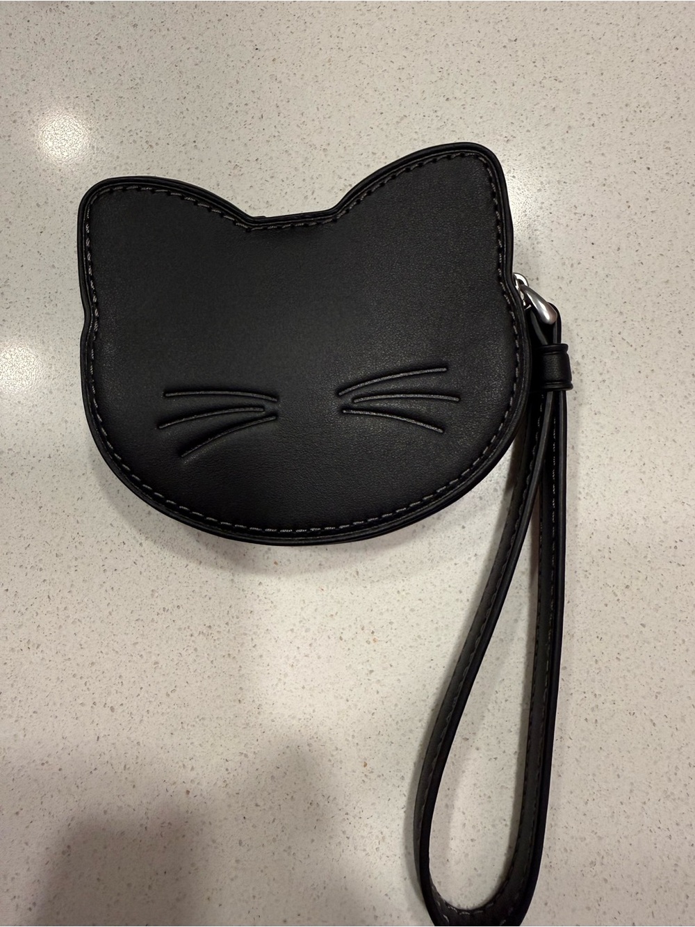 Coach Black Cat-Shaped Wristlet Coin Purse